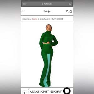 Hanifa SIA Maxi Skirt and Cropped Sweater